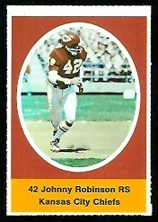 1972 Sunoco Stamps      287     Johnny Robinson